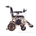 Cadeira de rodas elétrica dobrável dobrável de quatro rodas